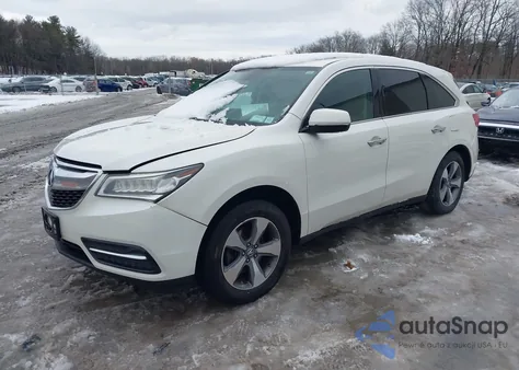 2014 Acura Mdx from USA, damaged, VIN 5FRYD4H2XEB014418